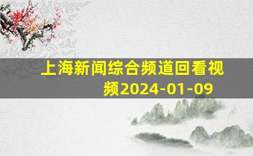 上海新闻综合频道回看视频2024-01-09