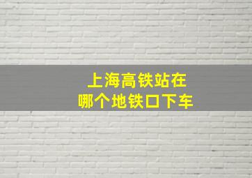 上海高铁站在哪个地铁口下车