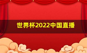 世界杯2022中国直播