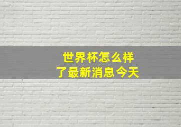 世界杯怎么样了最新消息今天