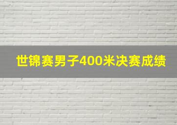 世锦赛男子400米决赛成绩