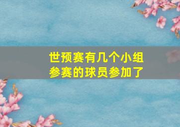 世预赛有几个小组参赛的球员参加了