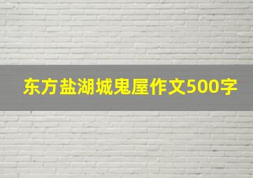 东方盐湖城鬼屋作文500字