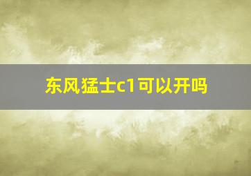 东风猛士c1可以开吗