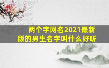 两个字网名2021最新版的男生名字叫什么好听