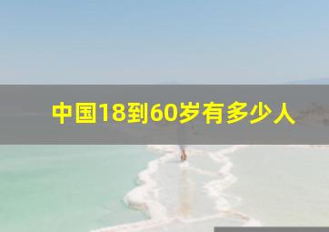 中国18到60岁有多少人