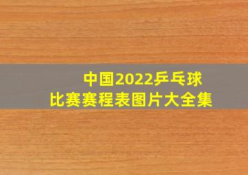 中国2022乒乓球比赛赛程表图片大全集