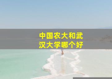 中国农大和武汉大学哪个好