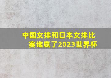 中国女排和日本女排比赛谁赢了2023世界杯