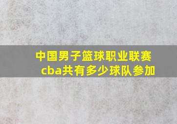 中国男子篮球职业联赛cba共有多少球队参加