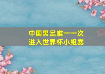 中国男足唯一一次进入世界杯小组赛