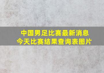 中国男足比赛最新消息今天比赛结果查询表图片