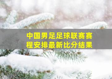 中国男足足球联赛赛程安排最新比分结果