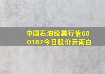 中国石油股票行情600187今日股价云南白