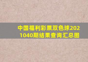 中国福利彩票双色球2021040期结果查询汇总图