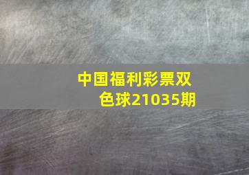 中国福利彩票双色球21035期