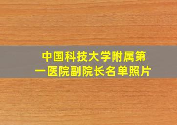 中国科技大学附属第一医院副院长名单照片