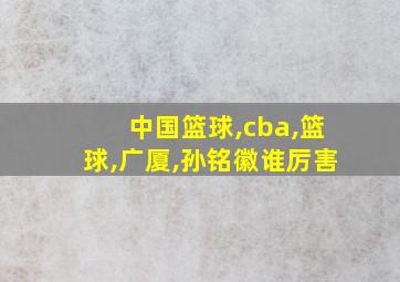 中国篮球,cba,篮球,广厦,孙铭徽谁厉害