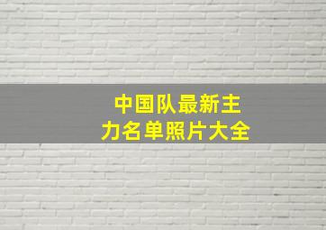 中国队最新主力名单照片大全