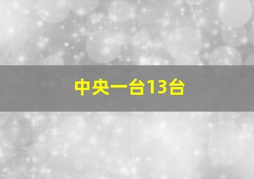 中央一台13台