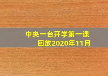 中央一台开学第一课回放2020年11月