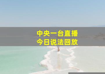 中央一台直播今日说法回放