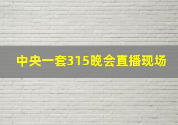 中央一套315晚会直播现场