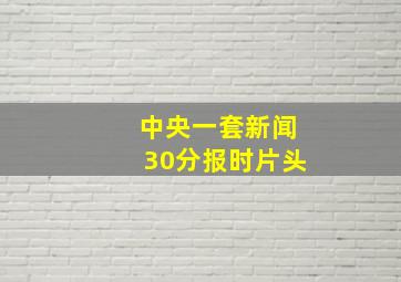 中央一套新闻30分报时片头