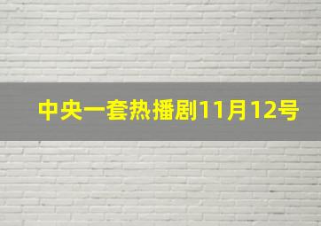 中央一套热播剧11月12号