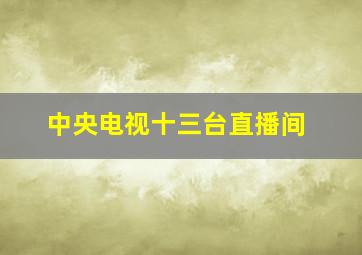 中央电视十三台直播间