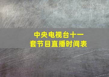 中央电视台十一套节目直播时间表