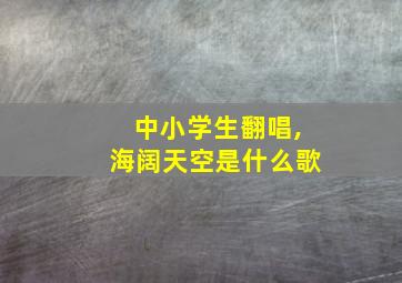 中小学生翻唱,海阔天空是什么歌