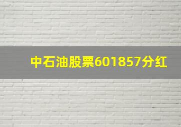 中石油股票601857分红