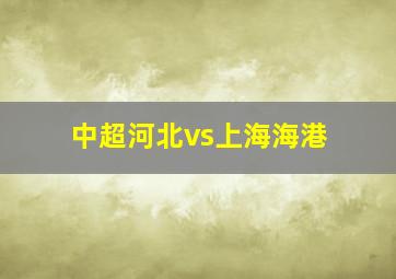 中超河北vs上海海港