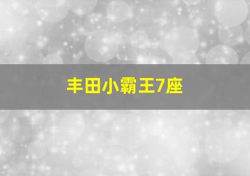 丰田小霸王7座