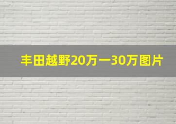 丰田越野20万一30万图片