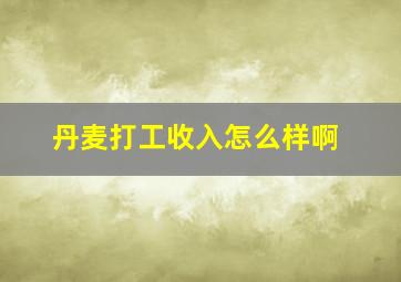 丹麦打工收入怎么样啊