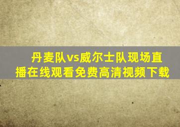 丹麦队vs威尔士队现场直播在线观看免费高清视频下载