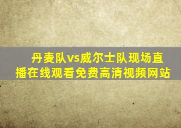 丹麦队vs威尔士队现场直播在线观看免费高清视频网站