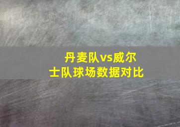 丹麦队vs威尔士队球场数据对比