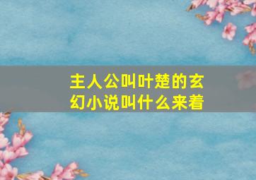 主人公叫叶楚的玄幻小说叫什么来着