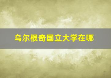 乌尔根奇国立大学在哪