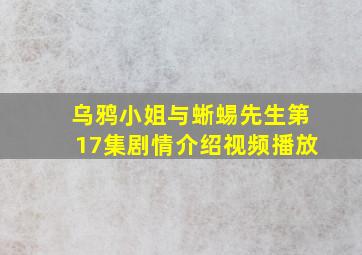 乌鸦小姐与蜥蜴先生第17集剧情介绍视频播放