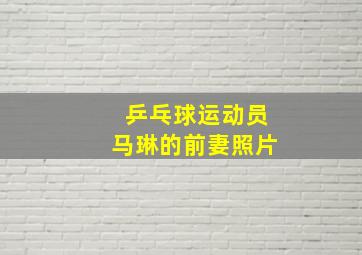 乒乓球运动员马琳的前妻照片