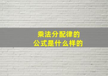 乘法分配律的公式是什么样的