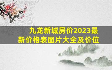 九龙新城房价2023最新价格表图片大全及价位