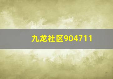 九龙社区904711