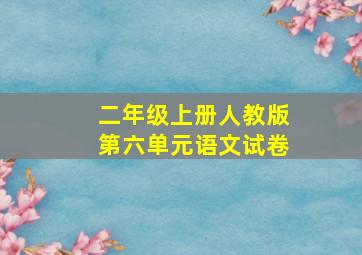 二年级上册人教版第六单元语文试卷