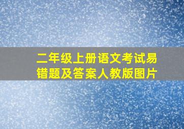 二年级上册语文考试易错题及答案人教版图片