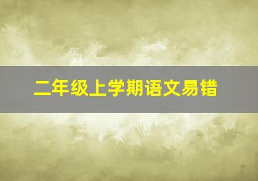 二年级上学期语文易错